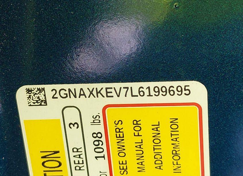 Photo 9 of 2020 Chevrolet Equinox FWD LT 1.5L TURBO (VIN 2GNAXKEV7L6199695)