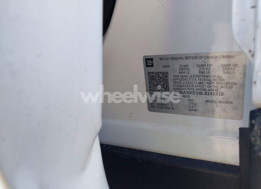 Photo 9 of 2020 Chevrolet Equinox FWD LT 1.5L TURBO (VIN 2GNAXKEV8L6141918)