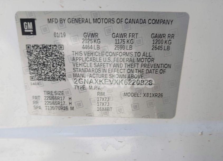 Photo 9 of 2019 Chevrolet Equinox LT (VIN 2GNAXKEVXK6220828)