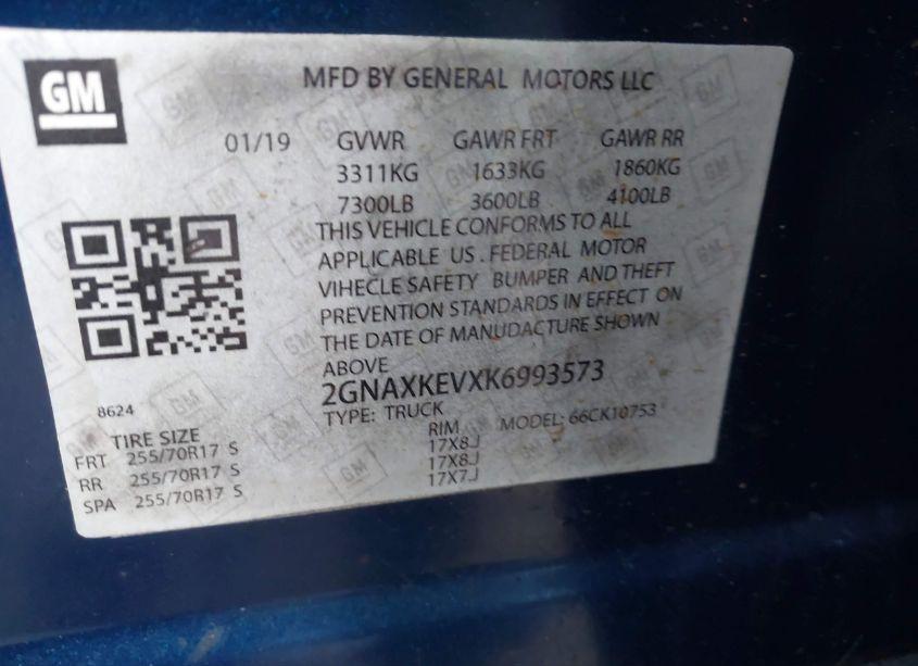 Photo 9 of 2019 Chevrolet Equinox LT (VIN 2GNAXKEVXK6993573)