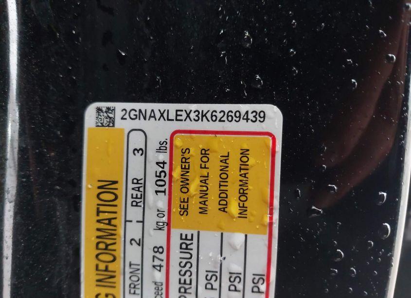 Photo 9 of 2019 Chevrolet Equinox LT (VIN 2GNAXLEX3K6269439)