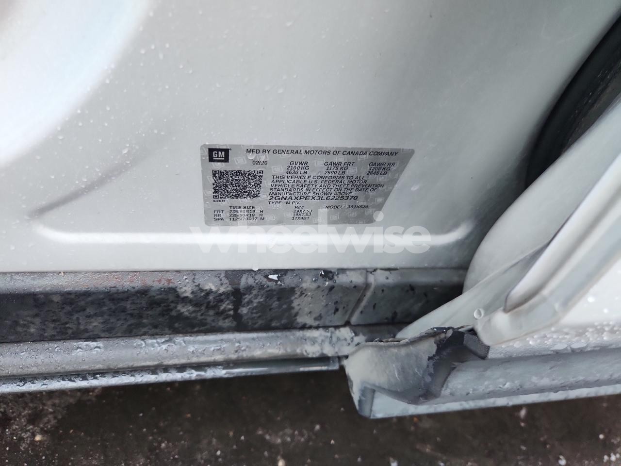 Photo 13 of 2020 CHEVROLET EQUINOX PREMIER (VIN 2GNAXPEX3L6225370)