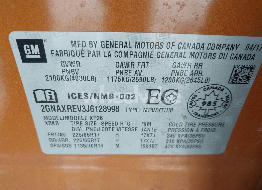 Photo 9 of 2018 Chevrolet Equinox LS (VIN 2GNAXREV3J6128998)