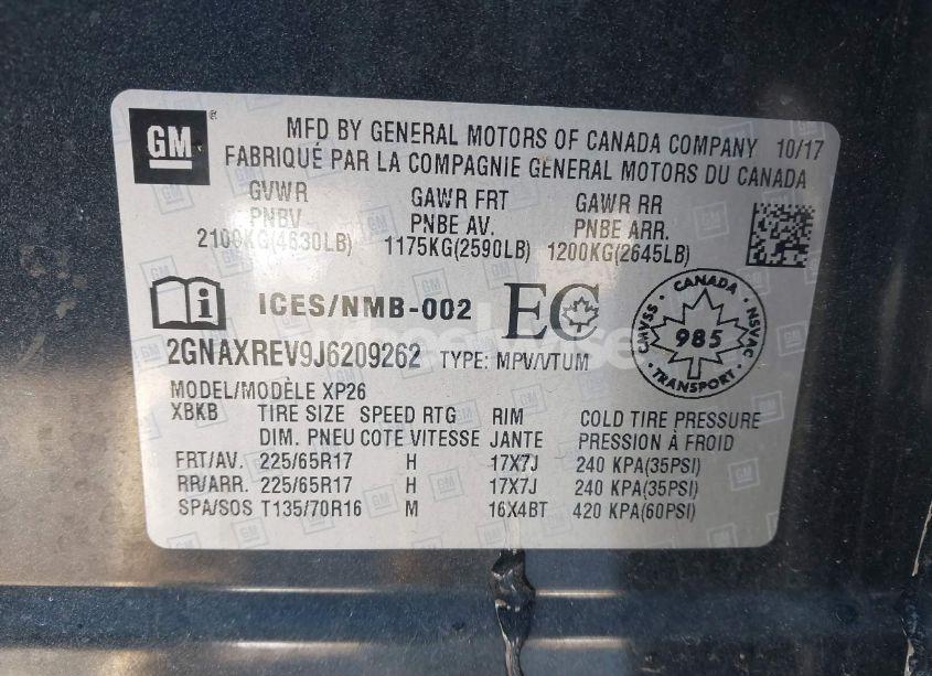 Photo 9 of 2018 Chevrolet Equinox LS (VIN 2GNAXREV9J6209262)