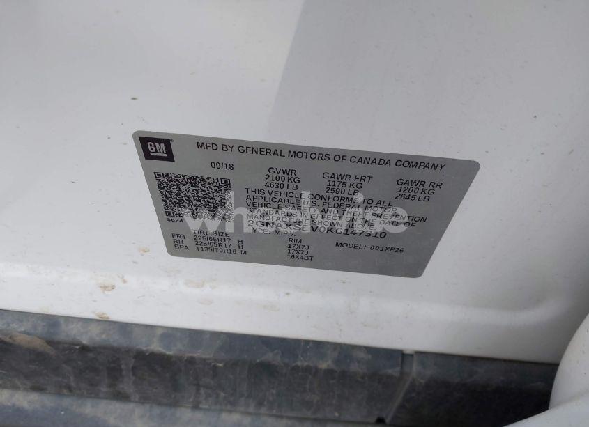 Photo 9 of 2019 Chevrolet Equinox LS (VIN 2GNAXSEV0K6147310)