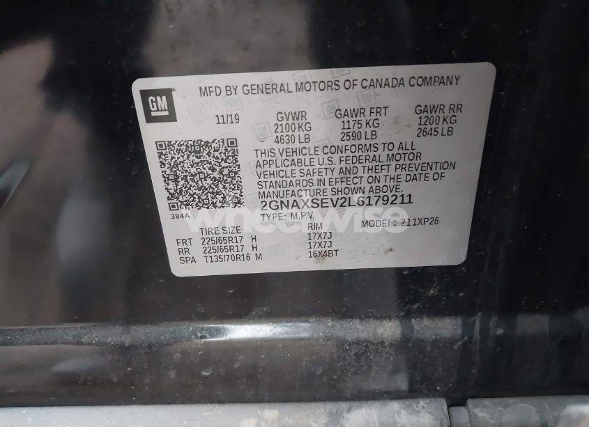 Photo 9 of 2020 Chevrolet Equinox AWD LS (VIN 2GNAXSEV2L6179211)