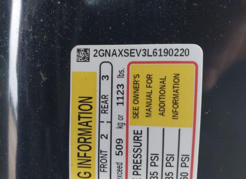 Photo 9 of 2020 Chevrolet Equinox AWD LS (VIN 2GNAXSEV3L6190220)