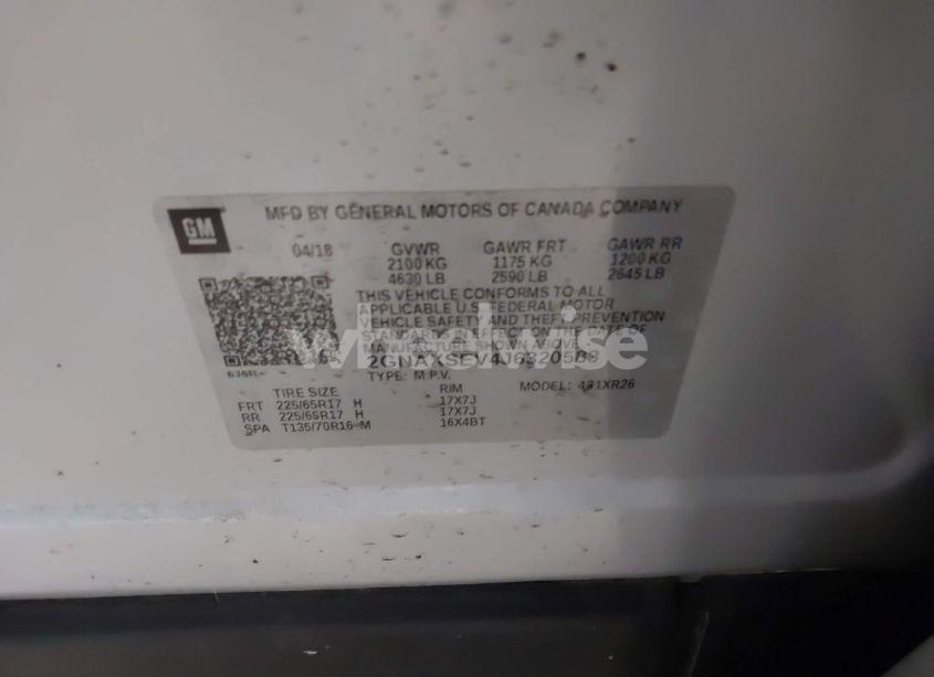 Photo 9 of 2018 Chevrolet Equinox LT (VIN 2GNAXSEV4J6320583)