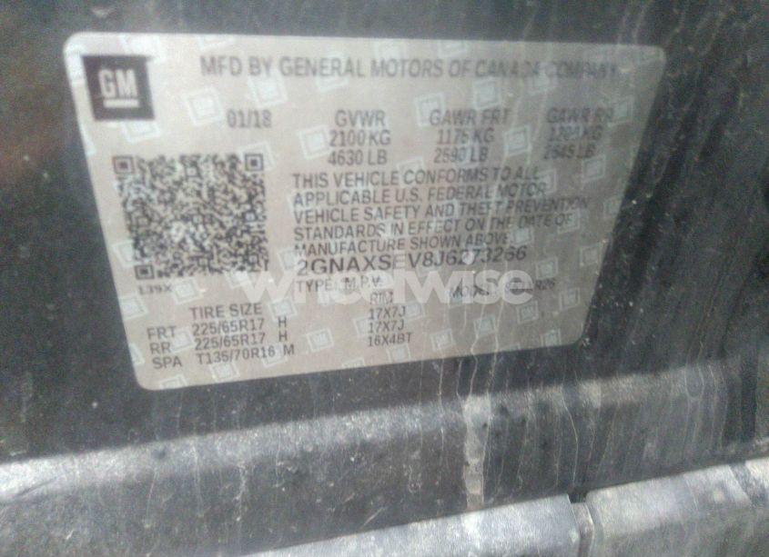 Photo 9 of 2018 Chevrolet Equinox LT (VIN 2GNAXSEV8J6273266)