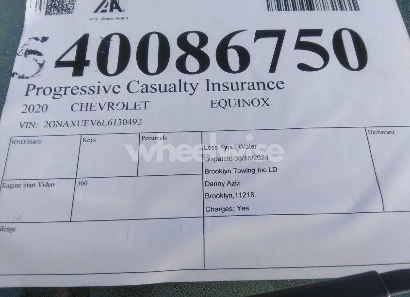 Photo 13 of 2020 Chevrolet Equinox AWD LT 1.5L TURBO (VIN 2GNAXUEV6L6130492)