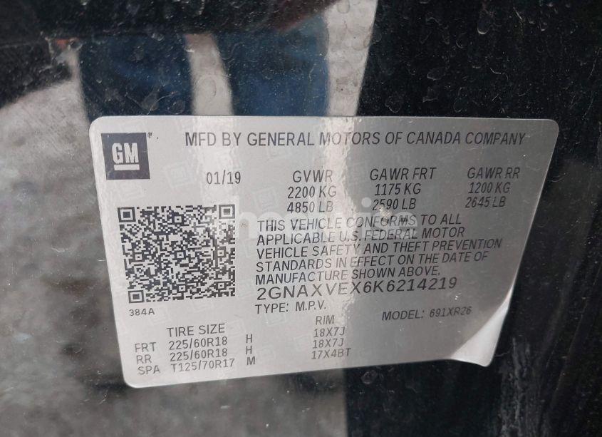 Photo 9 of 2019 Chevrolet Equinox LT (VIN 2GNAXVEX6K6214219)