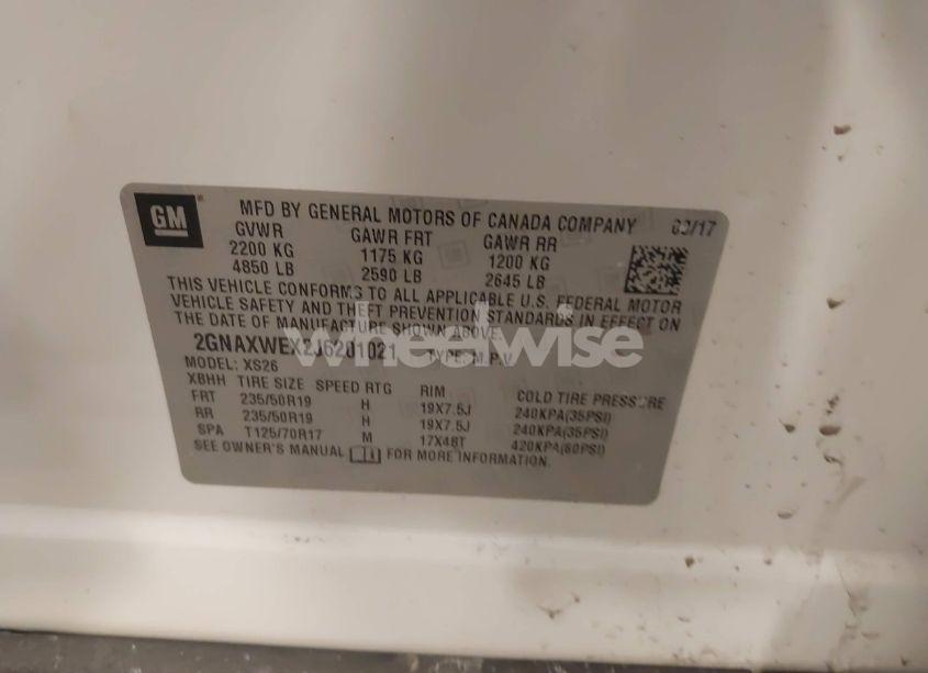 Photo 9 of 2018 Chevrolet Equinox PREMIER (VIN 2GNAXWEX2J6201021)