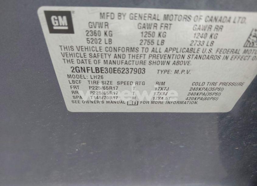 Photo 9 of 2014 Chevrolet Equinox 1LT (VIN 2GNFLBE30E6237903)