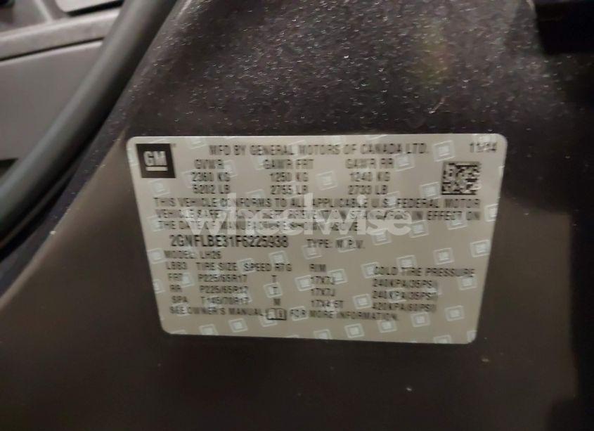 Photo 9 of 2015 Chevrolet Equinox 1LT (VIN 2GNFLBE31F6225938)