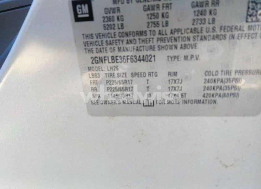 Photo 9 of 2015 Chevrolet Equinox 1LT (VIN 2GNFLBE36F6344021)