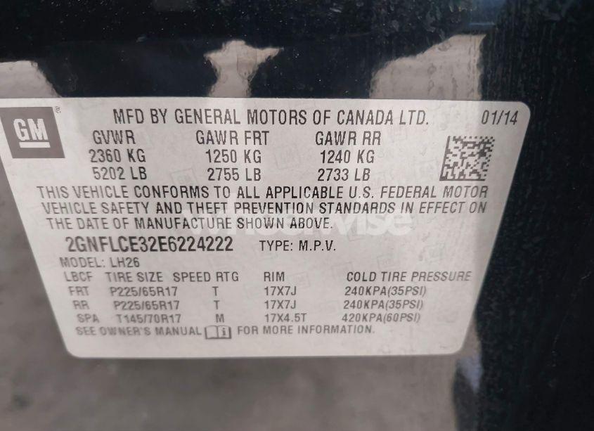 Photo 9 of 2014 Chevrolet Equinox 2LT (VIN 2GNFLCE32E6224222)