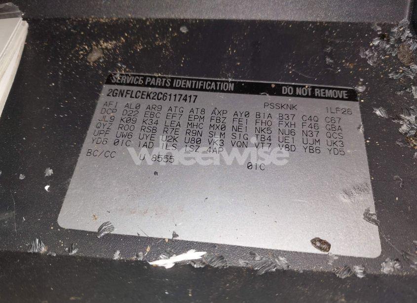 Photo 12 of 2012 Chevrolet Equinox LS (VIN 2GNFLCEK2C6117417)