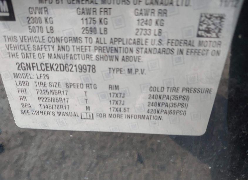 Photo 9 of 2013 Chevrolet Equinox LS (VIN 2GNFLCEK2D6219978)