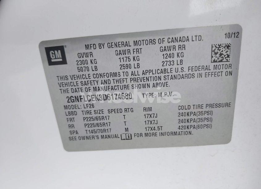 Photo 9 of 2013 Chevrolet Equinox LS (VIN 2GNFLCEK3D6174680)