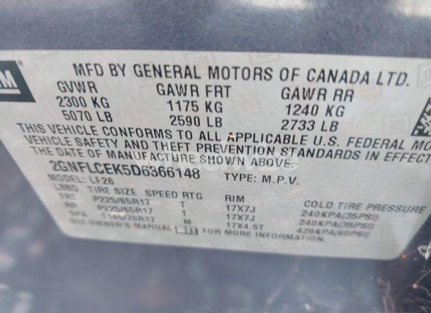 Photo 9 of 2013 Chevrolet Equinox LS (VIN 2GNFLCEK5D6366148)