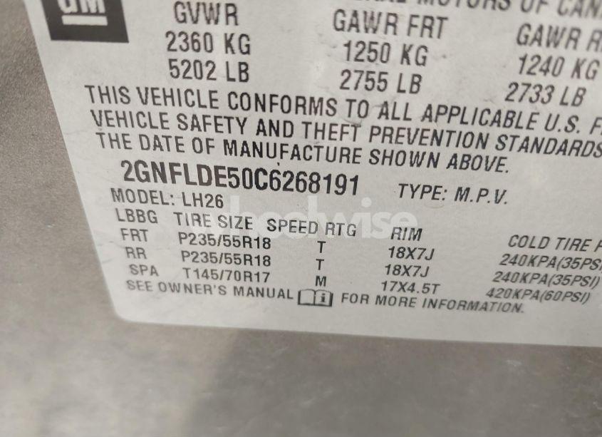 Photo 9 of 2012 Chevrolet Equinox 1LT (VIN 2GNFLDE50C6268191)