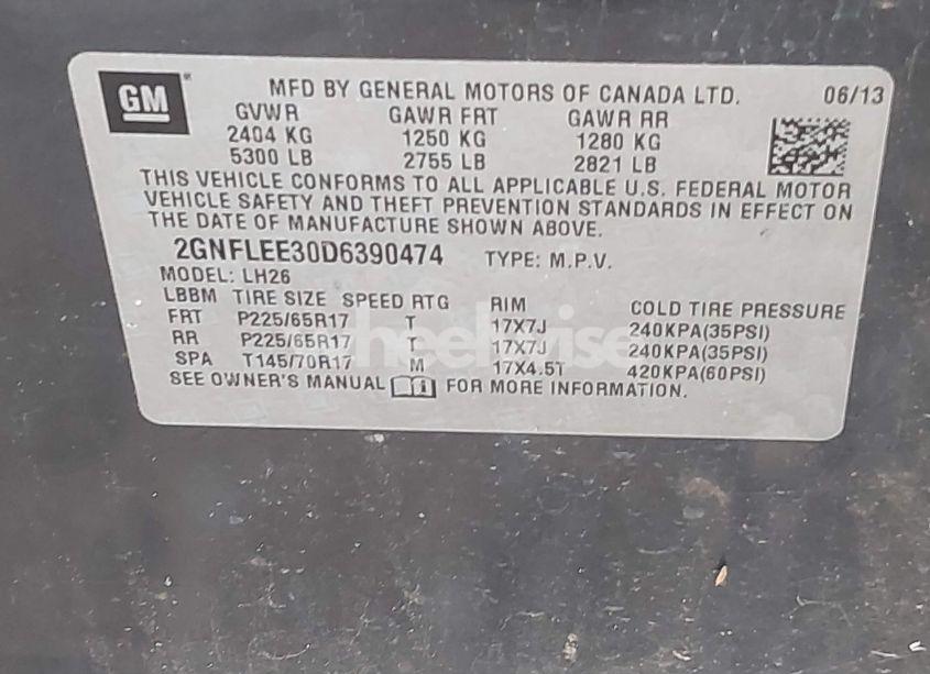 Photo 9 of 2013 Chevrolet Equinox 1LT (VIN 2GNFLEE30D6390474)