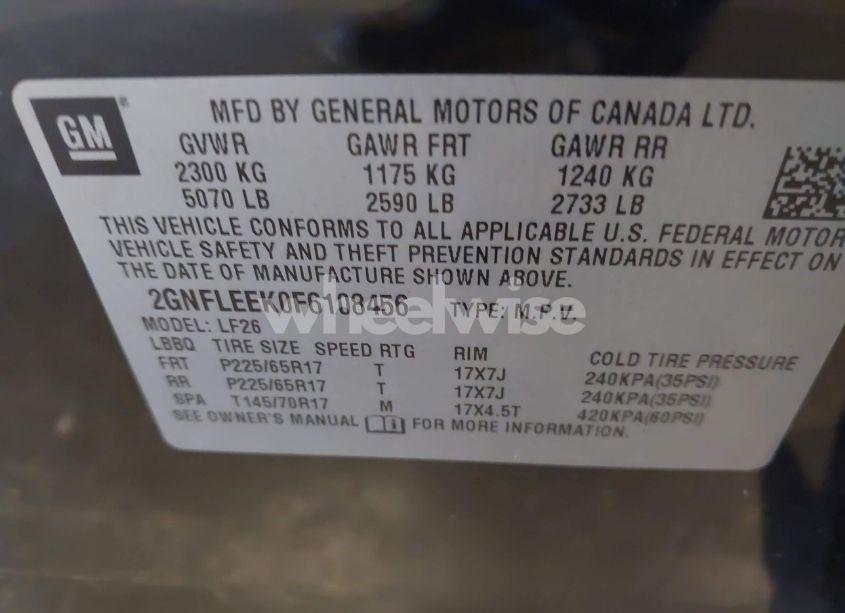 Photo 9 of 2015 Chevrolet Equinox LS (VIN 2GNFLEEK0F6108456)