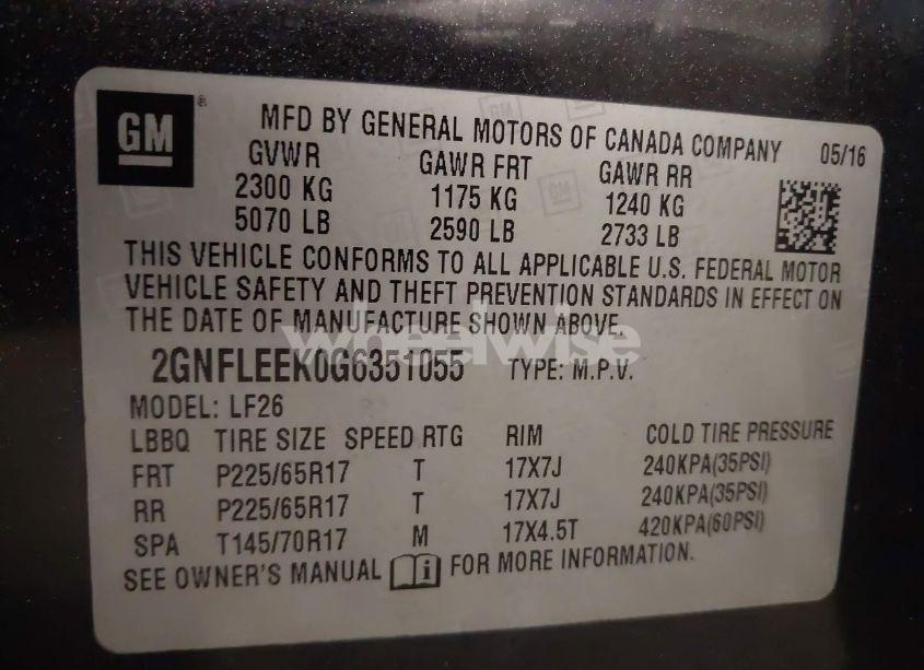 Photo 9 of 2016 Chevrolet Equinox LS (VIN 2GNFLEEK0G6351055)