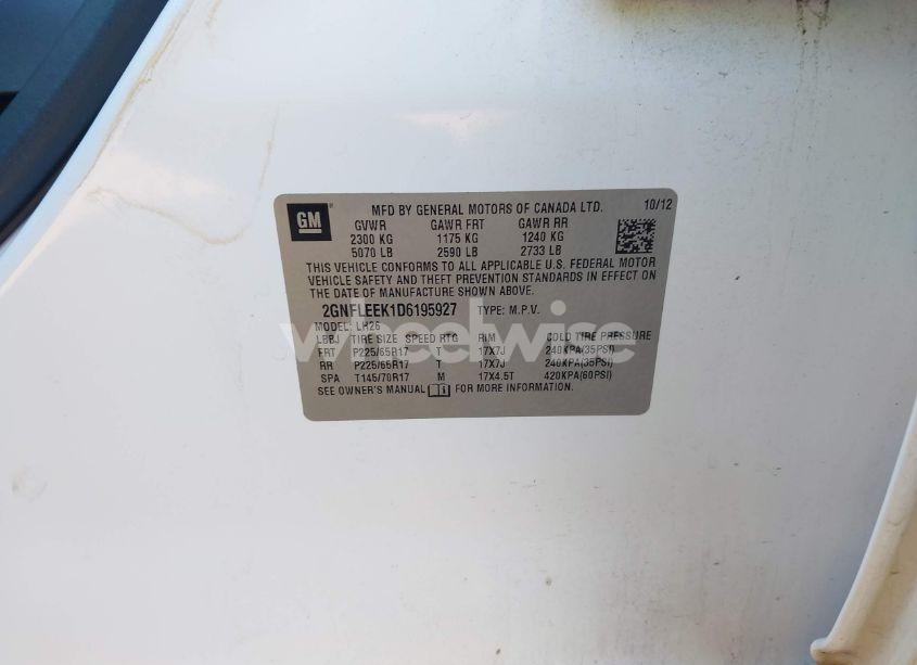 Photo 9 of 2013 Chevrolet Equinox 1LT (VIN 2GNFLEEK1D6195927)