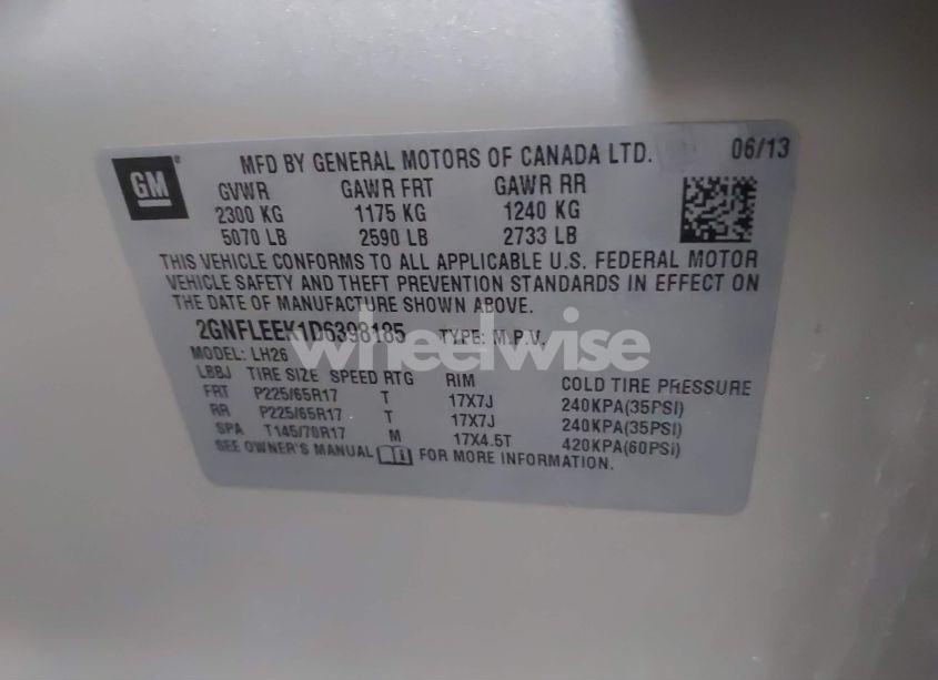 Photo 9 of 2013 Chevrolet Equinox 1LT (VIN 2GNFLEEK1D6398185)