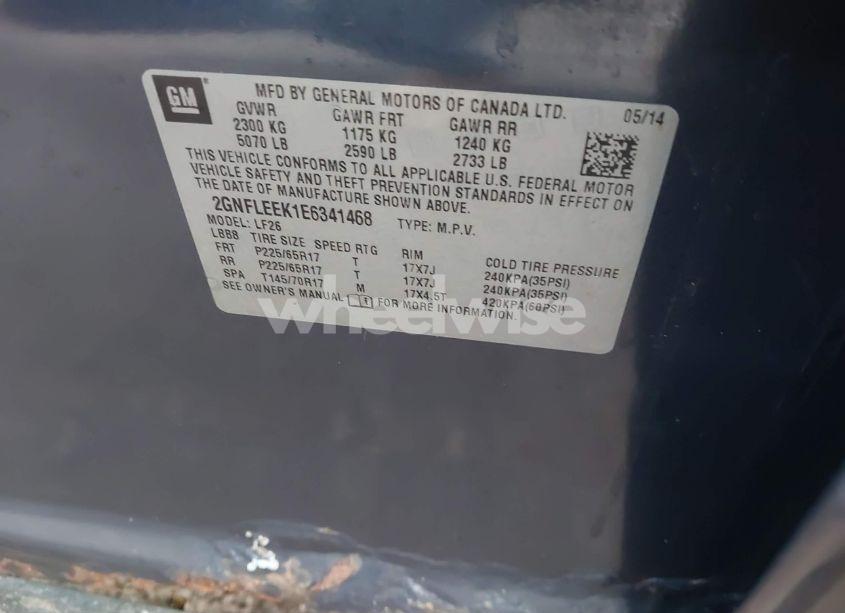 Photo 9 of 2014 Chevrolet Equinox LS (VIN 2GNFLEEK1E6341468)