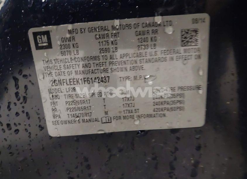 Photo 9 of 2015 Chevrolet Equinox LS (VIN 2GNFLEEK1F6142437)