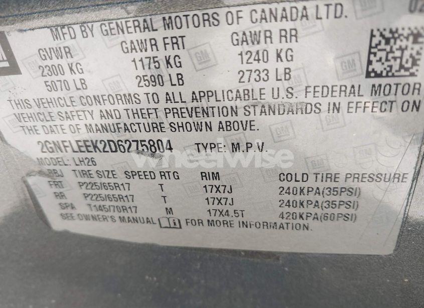 Photo 9 of 2013 Chevrolet Equinox 1LT (VIN 2GNFLEEK2D6275804)