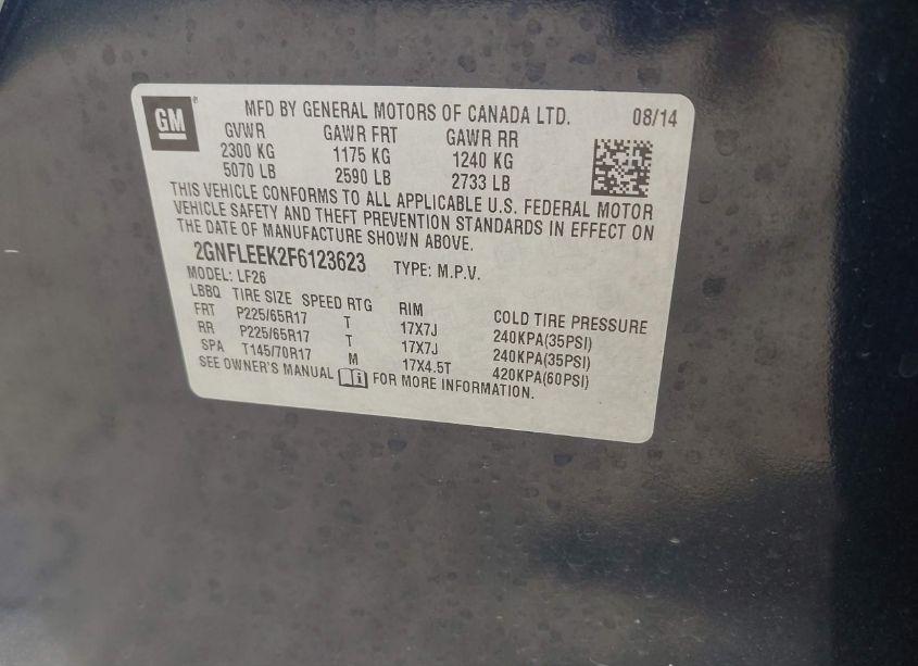 Photo 9 of 2015 Chevrolet Equinox LS (VIN 2GNFLEEK2F6123623)