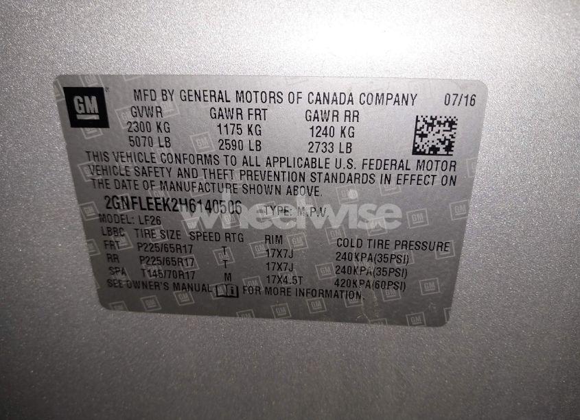 Photo 9 of 2017 Chevrolet Equinox LS (VIN 2GNFLEEK2H6140506)