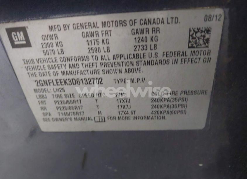 Photo 9 of 2013 Chevrolet Equinox 1LT (VIN 2GNFLEEK3D6132702)