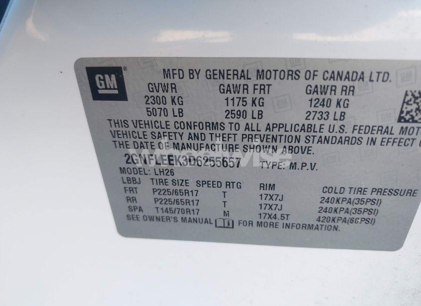 Photo 9 of 2013 Chevrolet Equinox 1LT (VIN 2GNFLEEK3D6255657)