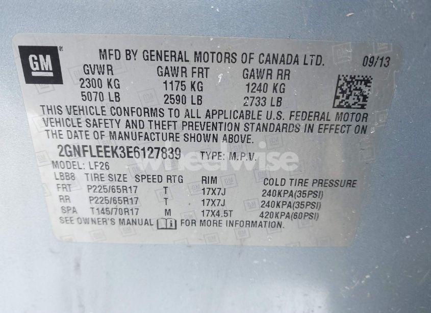 Photo 9 of 2014 Chevrolet Equinox LS (VIN 2GNFLEEK3E6127839)