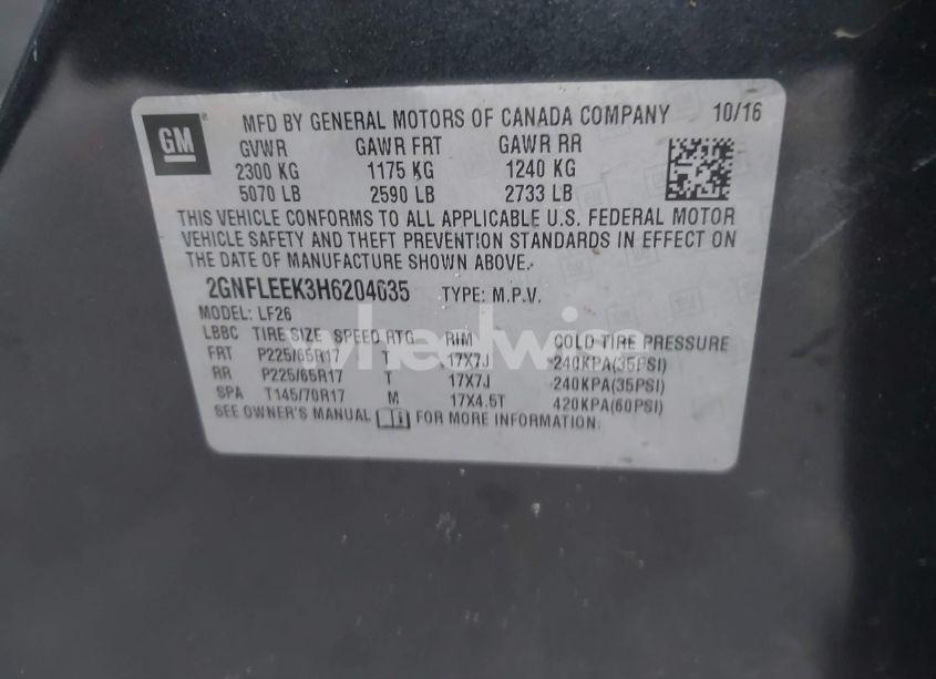 Photo 9 of 2017 Chevrolet Equinox LS (VIN 2GNFLEEK3H6204035)