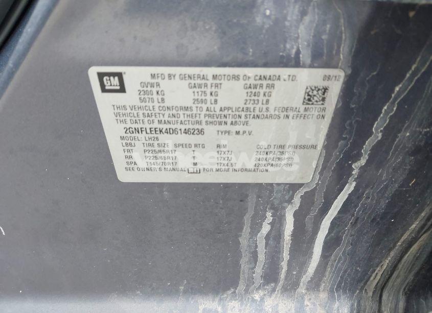 Photo 9 of 2013 Chevrolet Equinox 1LT (VIN 2GNFLEEK4D6146236)