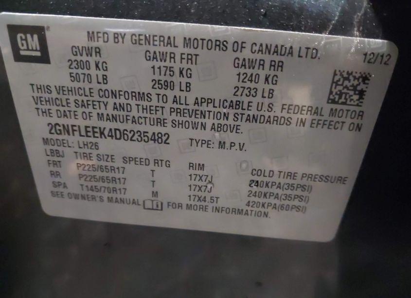 Photo 9 of 2013 Chevrolet Equinox 1LT (VIN 2GNFLEEK4D6235482)