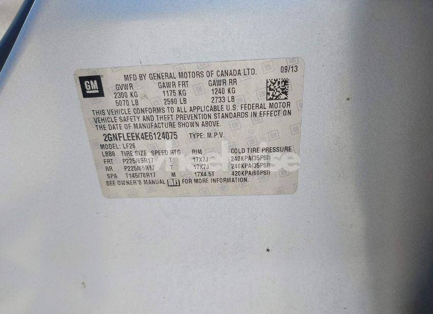 Photo 9 of 2014 Chevrolet Equinox LS (VIN 2GNFLEEK4E6124075)