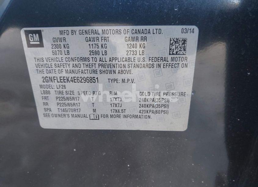 Photo 9 of 2014 Chevrolet Equinox LS (VIN 2GNFLEEK4E6296851)