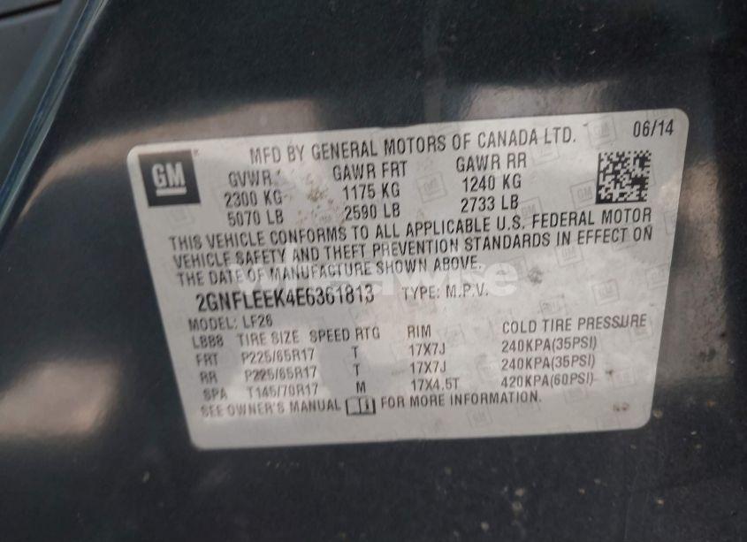 Photo 9 of 2014 Chevrolet Equinox LS (VIN 2GNFLEEK4E6361813)