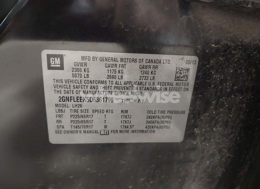 Photo 9 of 2013 Chevrolet Equinox 1LT (VIN 2GNFLEEK5D6361799)