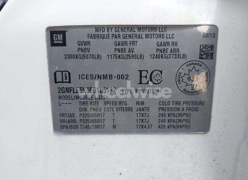 Photo 9 of 2014 Chevrolet Equinox LS (VIN 2GNFLEEK5E6105132)