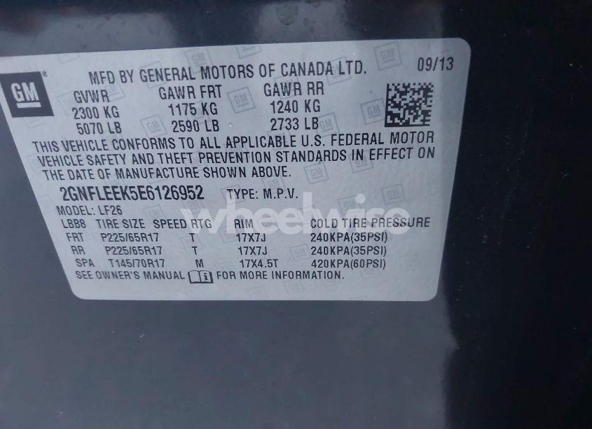 Photo 9 of 2014 Chevrolet Equinox LS (VIN 2GNFLEEK5E6126952)