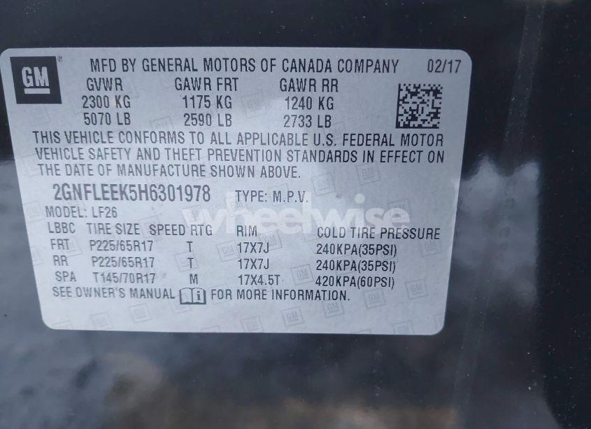 Photo 9 of 2017 Chevrolet Equinox LS (VIN 2GNFLEEK5H6301978)