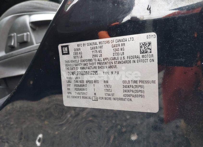 Photo 9 of 2013 Chevrolet Equinox 1LT (VIN 2GNFLEEK6D6417295)