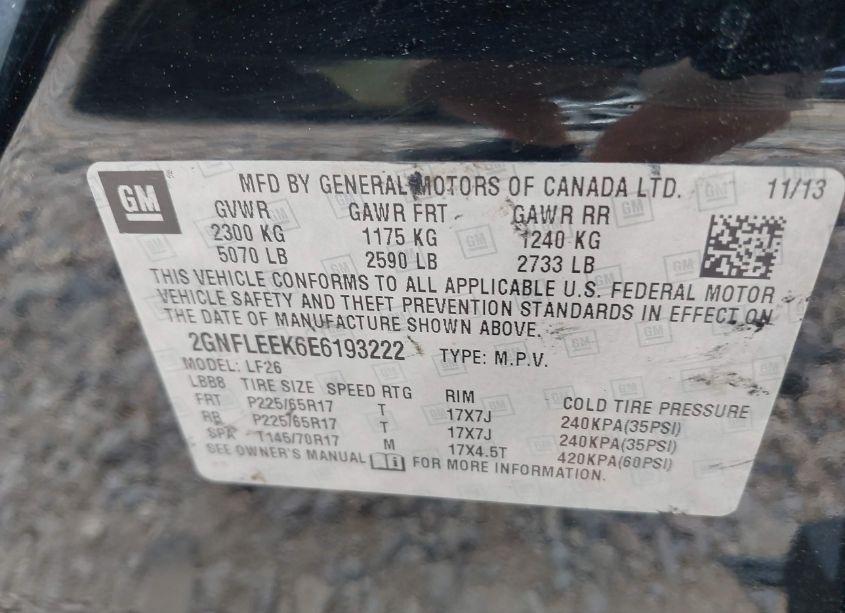 Photo 9 of 2014 Chevrolet Equinox LS (VIN 2GNFLEEK6E6193222)